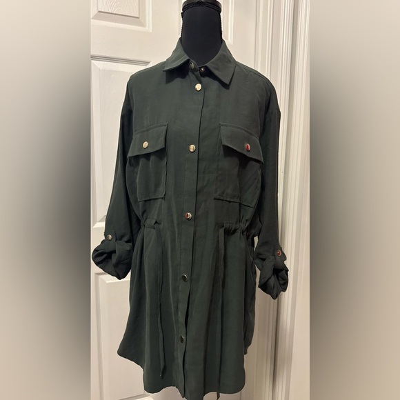 Zara Gray Utility Jacket with Relaxed Fit - Picture 1 of 9